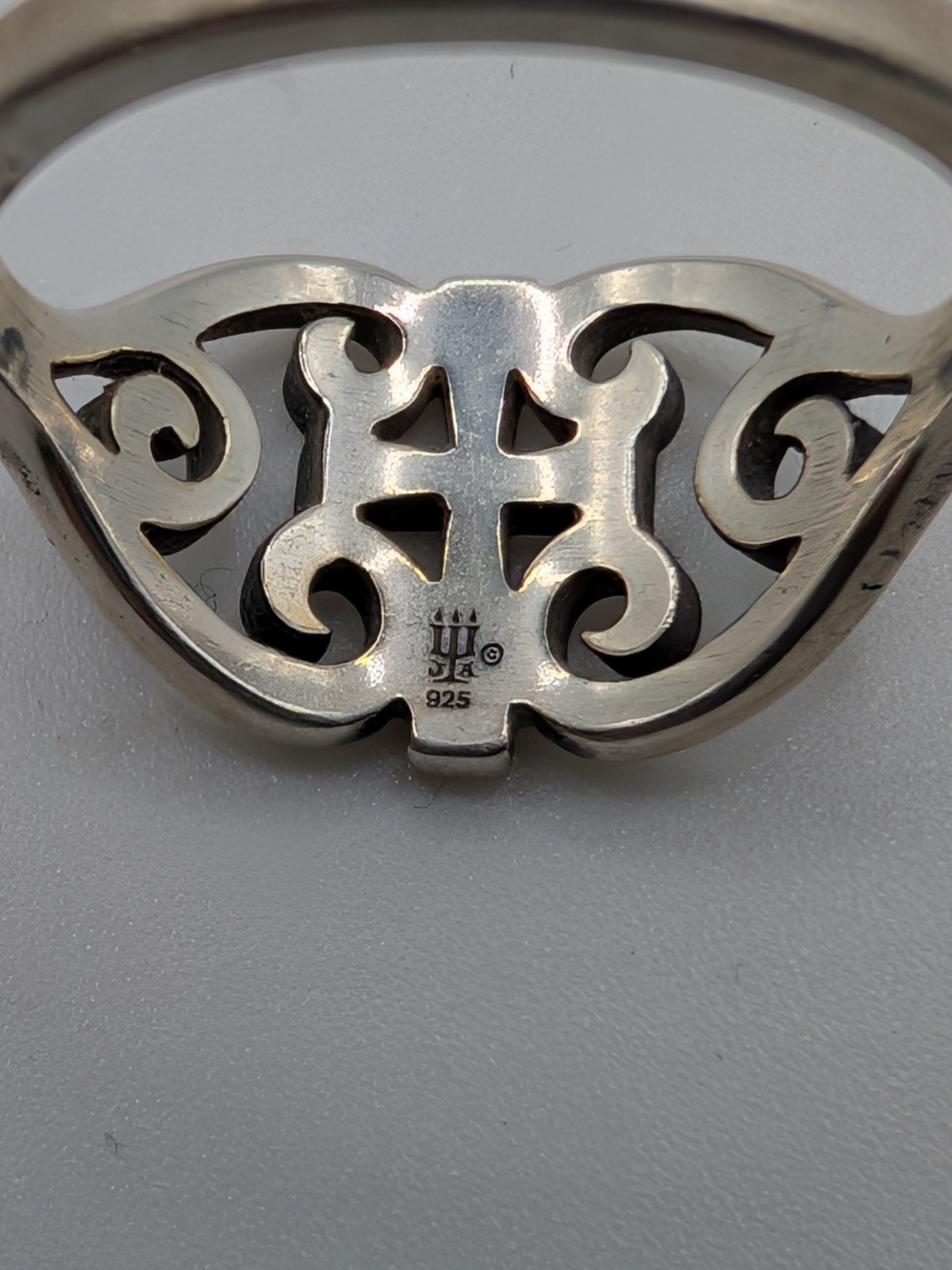 James Avery Sterling Silver Scroll Cross Ring - Silver - Picture 2 of 3